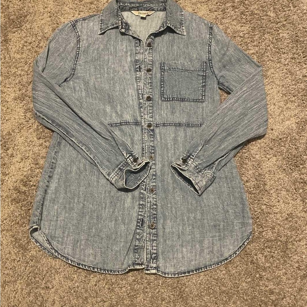 Denim Button-Up Shirt